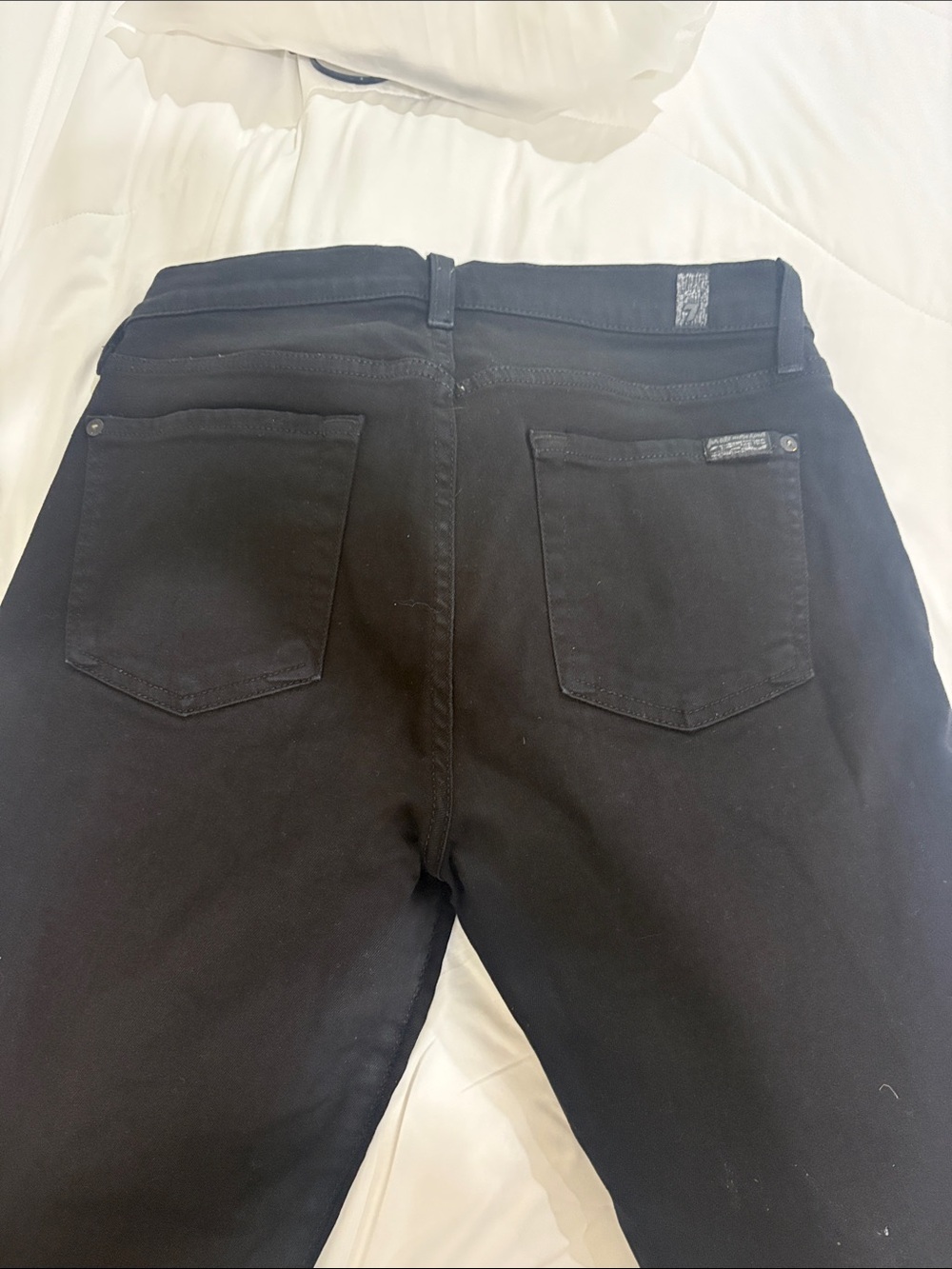 7 For All Mankind Women's Black Skinny Jeans